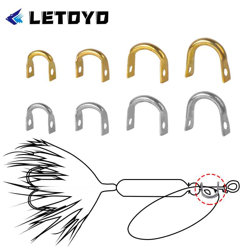 Fishing Lure Spinnerbait - LETOYO 100 Stück gefaltete Gabelköder in