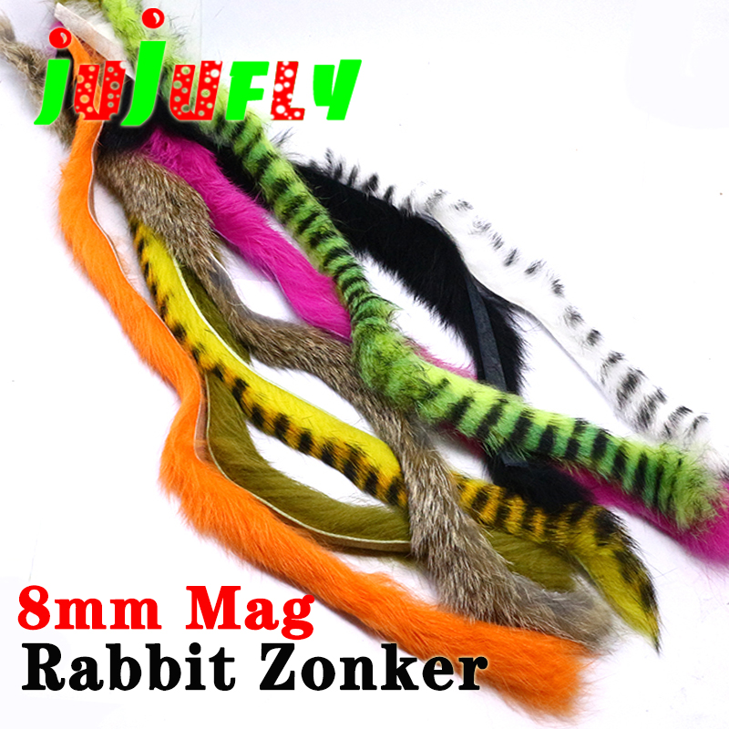 Fishing Lure Swimbait - 3 Streifen/Packung Fliegenbinde-Material Magnum Zonker Kaninchenstreifen