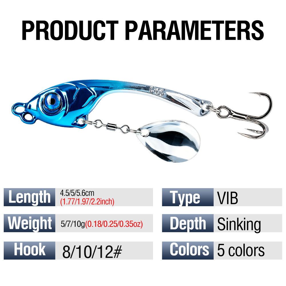 10 Stück/Box Doppelloch-Metall – Fishing Lure Spinnerbait Bewertung und Preis
