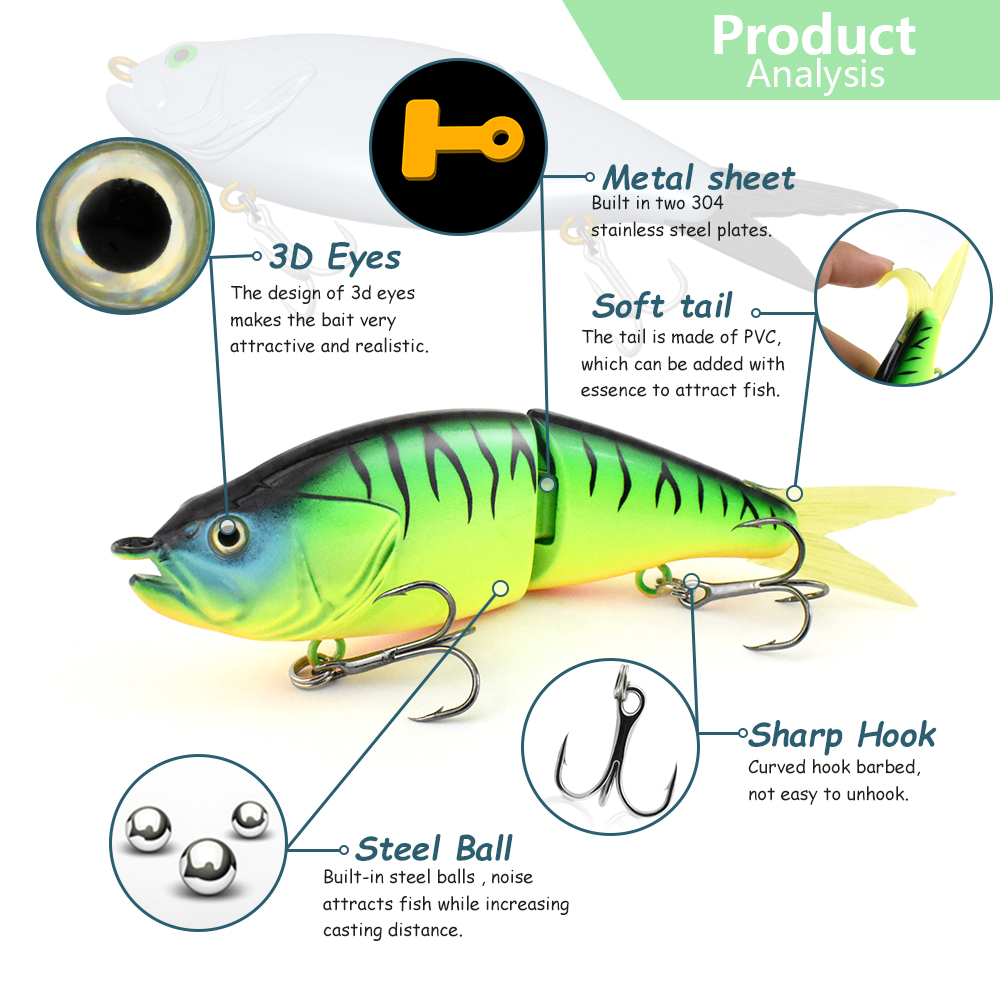 Bait Glide ABS 6' Zweiteiliger – Fishing Lure Swimbait Bewertung und Preis
